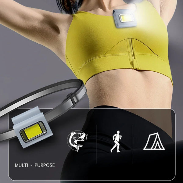 Led Safety Lights Running Clip On Collar Usb Rechargeable Hands Free For Camping Cycling Night Flashlights