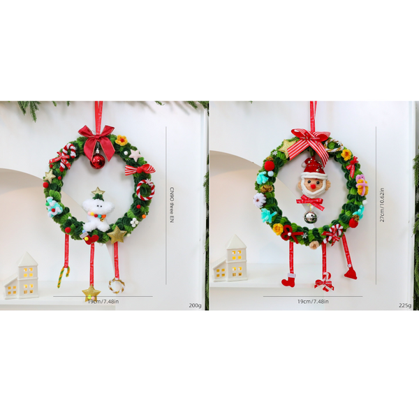 Saint Yuan New 27Cm Woven Christmas Wreath Decoration Diy Christmas Twist Stick Wreath For Window And Hotel Decor Seasonal Decorations