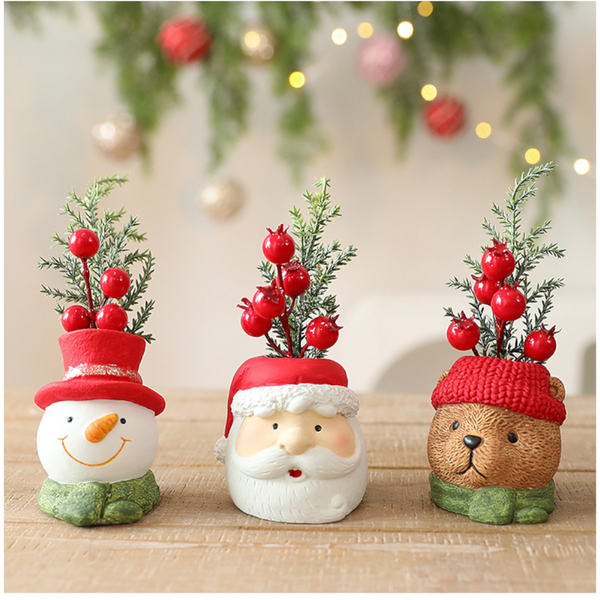 Santa Claus Snowman Resin Christmas Decoration Figurines Elf Dolls Ornament Display Items Wholesale Seasonal Decorations