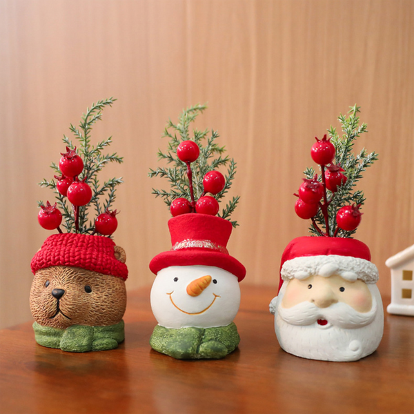Santa Claus Snowman Resin Christmas Decoration Figurines Elf Dolls Ornament Display Items Wholesale Seasonal Decorations