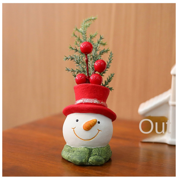 Santa Claus Snowman Resin Christmas Decoration Figurines Elf Dolls Ornament Display Items Wholesale Seasonal Decorations