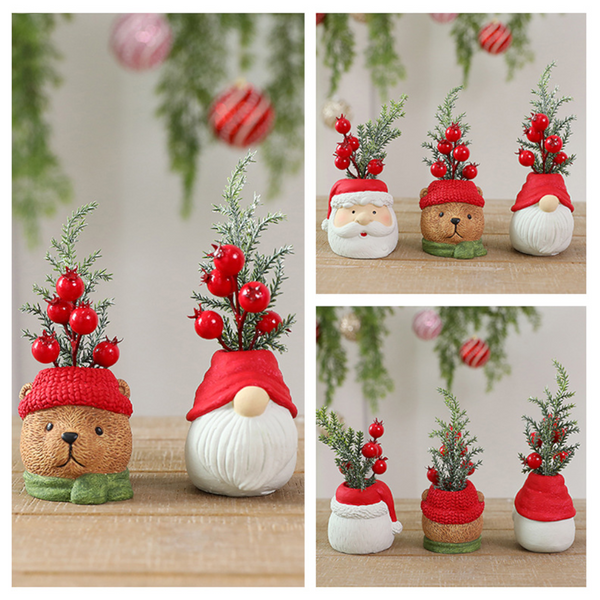 Santa Claus Snowman Resin Christmas Decoration Figurines Elf Dolls Ornament Display Items Wholesale Seasonal Decorations