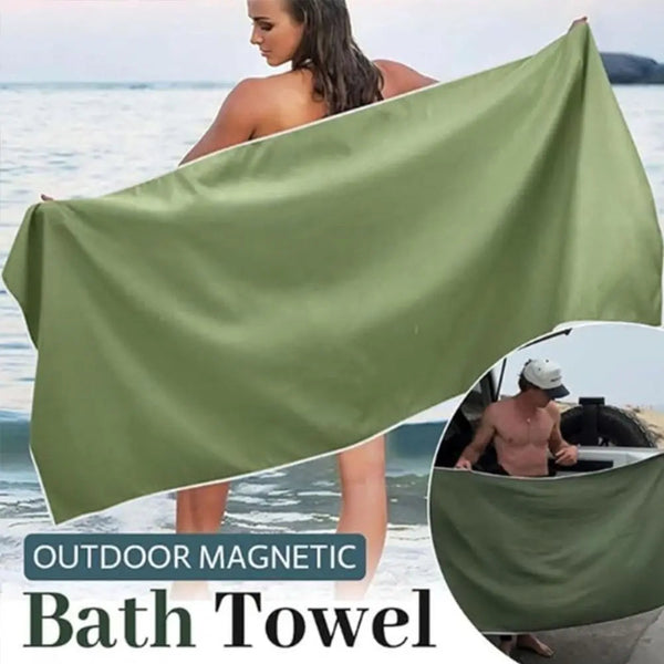 Gifts Multifunctional Outdoor Magnetic Bath Towel Coral Fleece Portable Fiber Towels Beach Quick Drying Towels & Washcloths