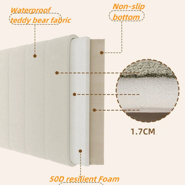 Customized Teddy Sponge Windowsill Cushion Waterproof Non Slip Sofa Bench Seat Pad Cushions & Decorative Pillows
