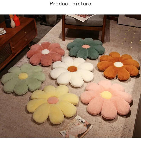 Plush Pillow Light Pink Flower Shape Stuffed Soft Seat Cushion Decor 50Cm Cushions & Decorative Pillows
