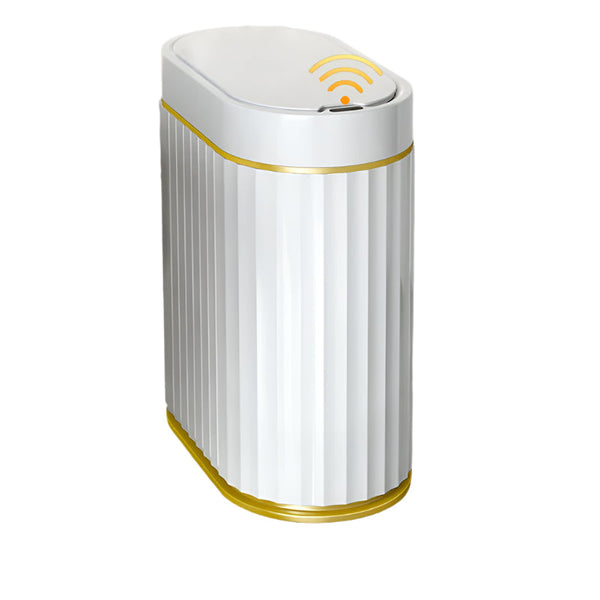 7/9L Automatic Sensor Trash Can Fashionable Roman Striped Bathroom Toilet Smart Kitchen Induction Garbage Bin Dustbin Rubbish Bins