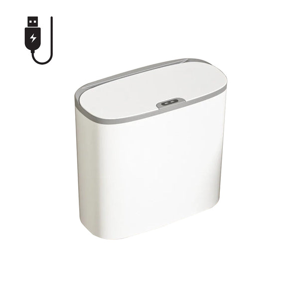 Wall Mounted 14L Smart Sensor Waterproof Electric Trash Can Waste Bin White Rubbish Bins