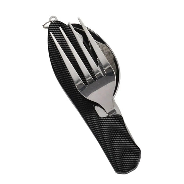 Foldable Camping Utensil Set Multi Functional Knife Fork Spoon Combo Outdoor Activities And Sports Picnic Travel Camping Cooking Utensils