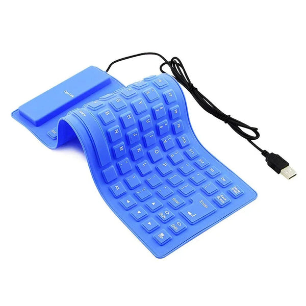 Foldable Silicone Keyboard Usb Wired 85 Keys Waterproof Rollup Silent Typing Soft Touch For Pc Notebook Laptop Keyboards & Keypads