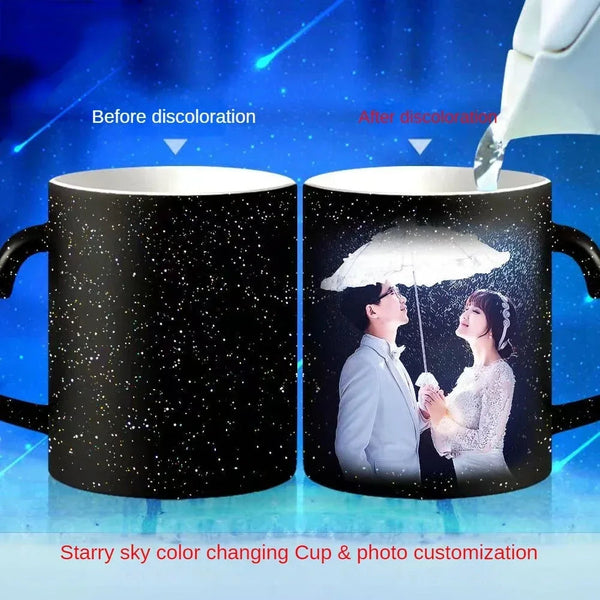 Custom Photo Magic Mug Coffee Unique Gift Color Change Ceramic Cup Personalized Gifts Funny Cups Mugs