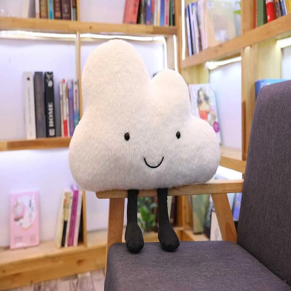 Plush Cloud Shape Pillow With Legs Soft Cushion For Decor Comfort Cushions & Decorative Pillows