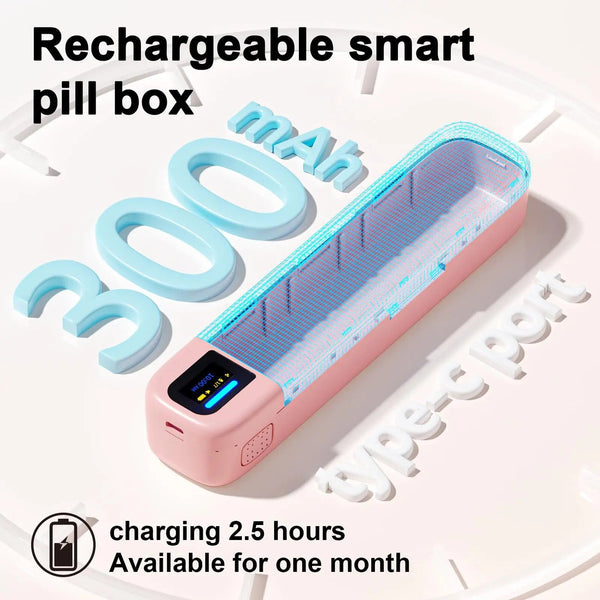 Bluetooth Smart Electronic Pill Case With Timer Clock 7 Day Portable Dispenser Box Pill Boxes