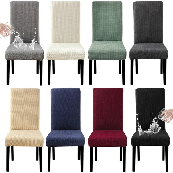 Chair Cover Wine Red Corn Kernels Waterproof Universal Size For Dining Room Slipcovers