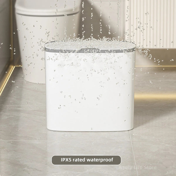 Wall Mounted 14L Smart Sensor Waterproof Electric Trash Can Waste Bin White Rubbish Bins