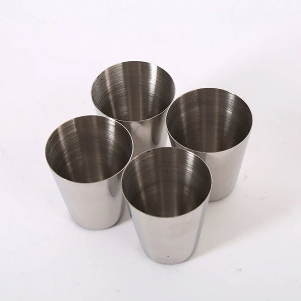 4/6Pcs Stainless Steel Cups Mini Shot Glass Beer Metal Wine Coffee Tumbler Tea Milk Mugs Camping Hiking Portable Set Cups Mugs & Glasses