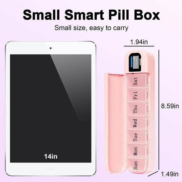 Bluetooth Smart Electronic Pill Case With Timer Clock 7 Day Portable Dispenser Box Pill Boxes
