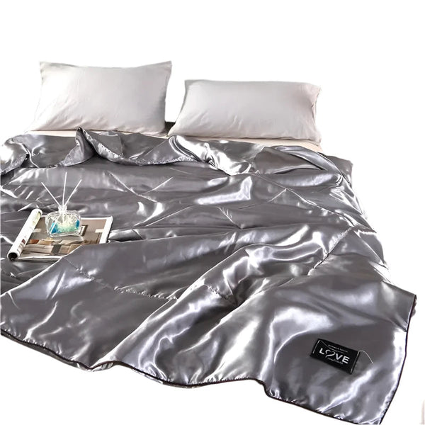4 Styles Silky Cooling Blanket Thin Quilt Smooth Comforter Bed Cover Blankets
