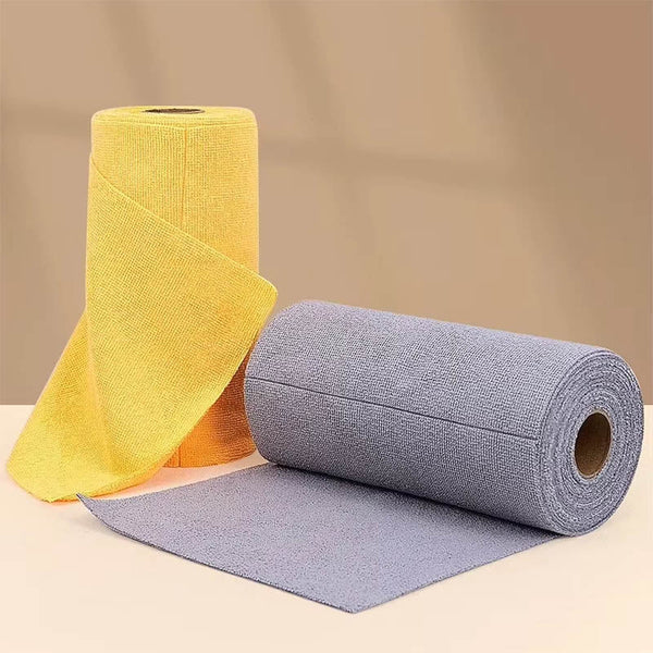 Reusable Cleaning Wipe Household Kitchen Cloth Microfiber Towel Rolls Dish Rags Wash Paper Replacement 1 Of 20 Sheets Cleaning Towels & Cloths