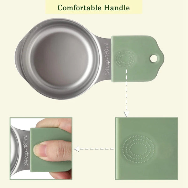 Magnetic Measuring Cups Set Heavy Duty Metal For Dry And Liquid Ingredients (Multicolor) Measuring Cups Jugs & Spoons