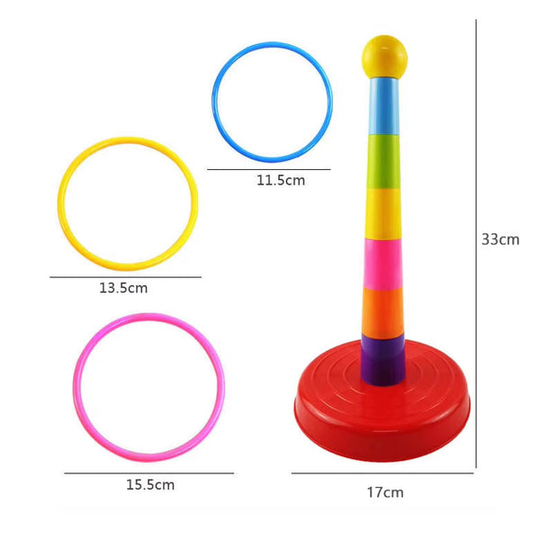 Children Throw Circle Game Ferrule Stacked Toys Fun Indoor Outdoor Parent Interactive Layers Early Education Gift Blankets & Throws