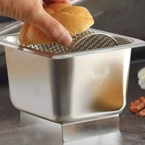 Stainless Steel Butter Roller With Base Removable Spreader Wheel Efficient Labor Saving Dispenser Burger Shop Butter Dishes