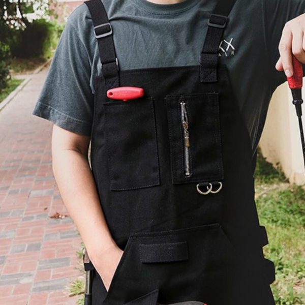 Gardening Apron Black Denim Canvas Outdoor Work Gardener Carpentry Barbecue Tool Carriers Aprons & Belts