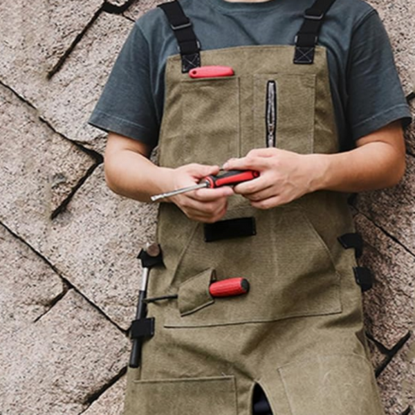 Gardening Apron Green Denim Canvas Outdoor Work Clothes For Men Women Tool Carriers Aprons & Belts