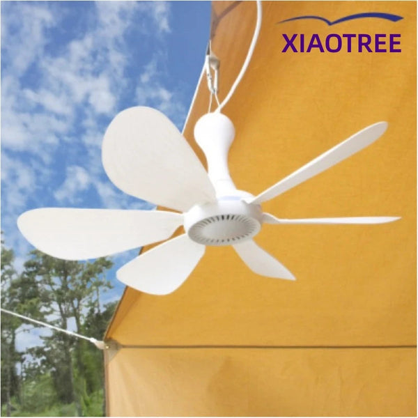 Usb Fan Silent 6 Blade Ceiling 4 Speed Hanging For Camping Bed Outdoor Camper Tents Ceiling Fans