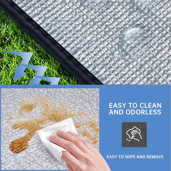 Outdoor Picnic Moisture Proof Pad Double Sided Thick Aluminum Film Waterproof Beach Mat Portable Tent Floor Camping Picnic Rugs