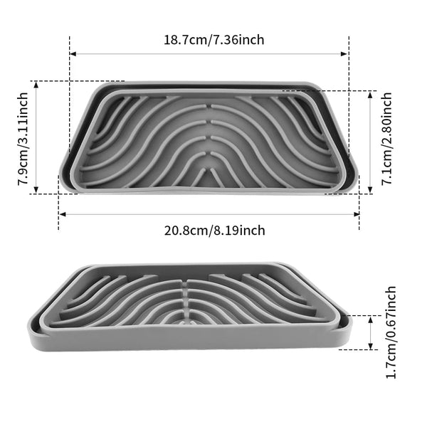 2Pcs Spill Proof Water Dispenser Tray Home Silicone Drain Pad Refrigerator Drip Filter Catcher Anti Splash Refrigerator & Freezer Parts
