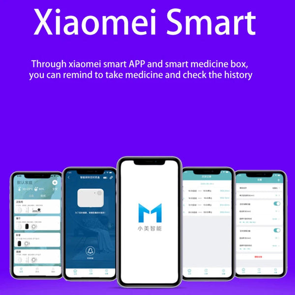 Ftoyin Bluetooth Intelligent Control Smart Pill Case Medicine Dispenser Organizer Medication Reminder Forget Bring Pill Boxes