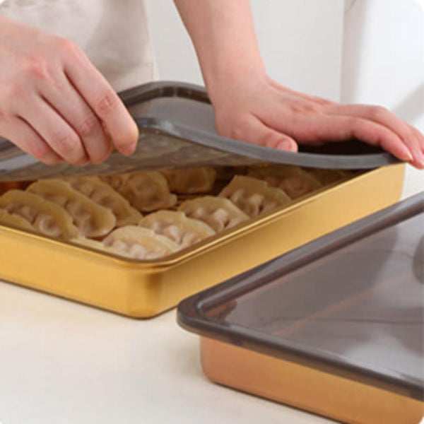 Rose Gold Food Grade Stainless Steel Crisper Box With Lid For Storage Food Storage Containers