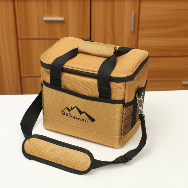 Large Capacity Portable Picnic Bag Outdoor Camping Waterproof Cooler Thickened Aluminum Foil Thermal Insulation Box Picnic Baskets & Backpacks