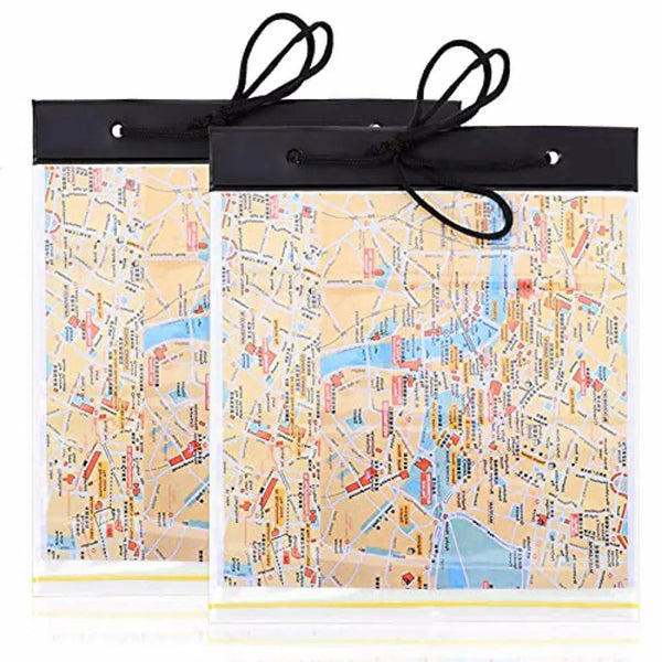 Map Case Transparent Waterproof Pvc Stationery Storage Holder Cover Camping Fishing Picnic Mountaineering Pocket Bag Waist Packs & Bags
