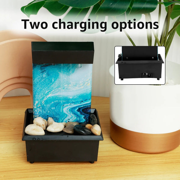 Tabletop Fountain Decor Water Landscape Ornament Attract Wealth Relax Zen Meditation Sculptures & Figurines