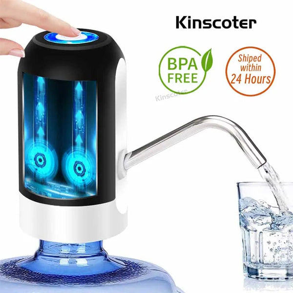 Automatic Drinking Water Pump With Switch And Usb Charging Mini Electric Dispenser For Universal 5 Gallon Bottle Water Dispensers