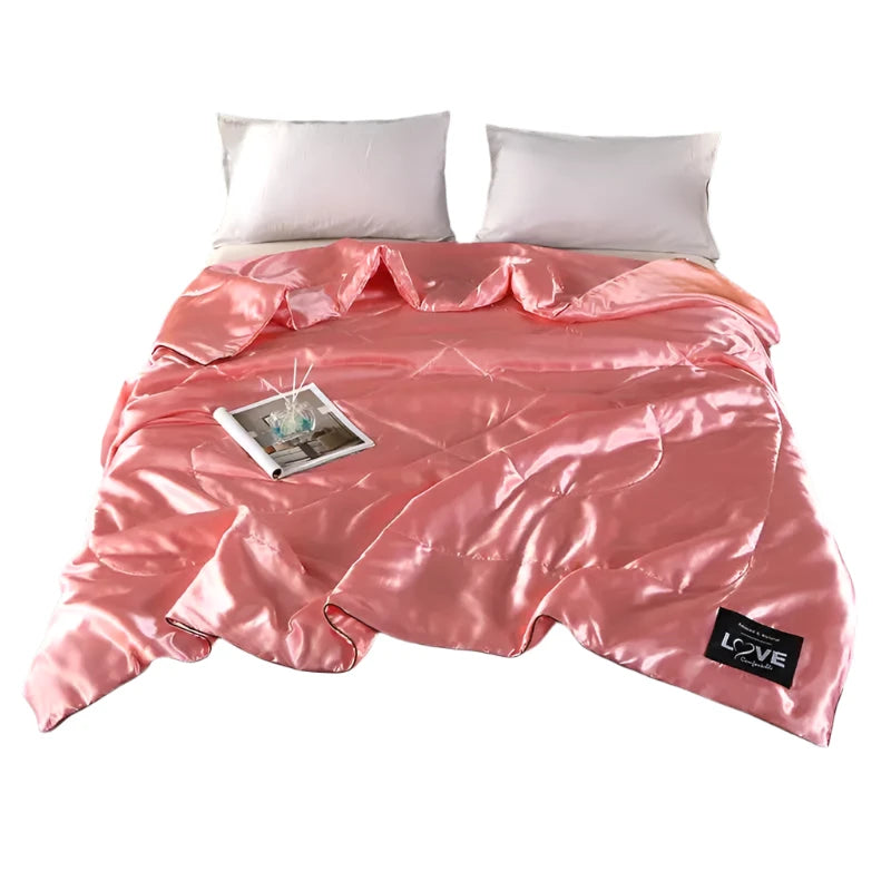 4 Styles Silky Cooling Blanket Thin Quilt Smooth Comforter Bed Cover

< Blankets