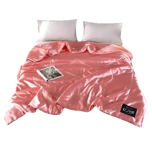 4 Styles Silky Cooling Blanket Thin Quilt Smooth Comforter Bed Cover Blankets