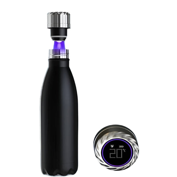 Smart Water Bottle Uv Self Cleaning Digital Thermal Cup Drink Reminder Stainless Steel Thermos With Temperature Display Water Bottles & Vacuum Flasks