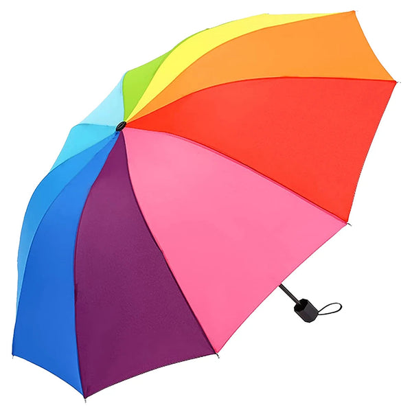 Windproof Foldable Umbrella Women Men Manual Popular Rainbow Three Folding Adults Children Strong Resistant Umbrellas