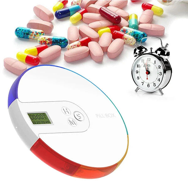 7 Day Electronic Pill Dispenser Storage Box With Alarm Clock Light Smart Pip Pill Boxes