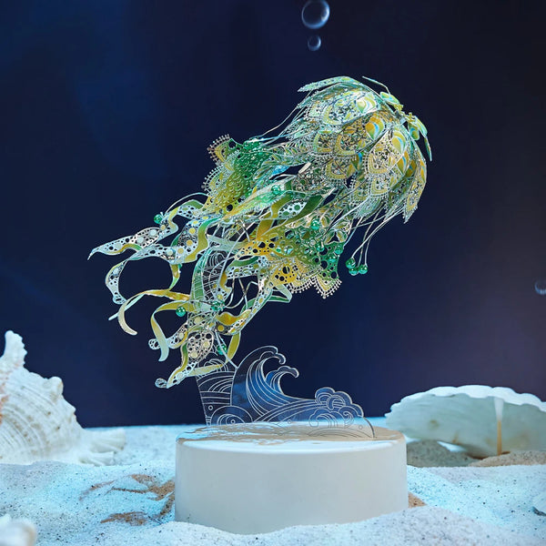 Piececool Model Building Kits Colourful Jellyfish Puzzle 3D Metal Diy Toys Jigsaw For Adult Brain Teaser Teens Gifts Playmats & Jigsaw Mats