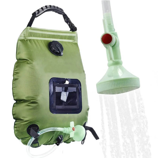 Solar Shower Bag 20L Outdoor Heating Premium Camping Hot Water Temperature 45Ac With Removable Hose Head Portable Showers & Accessories