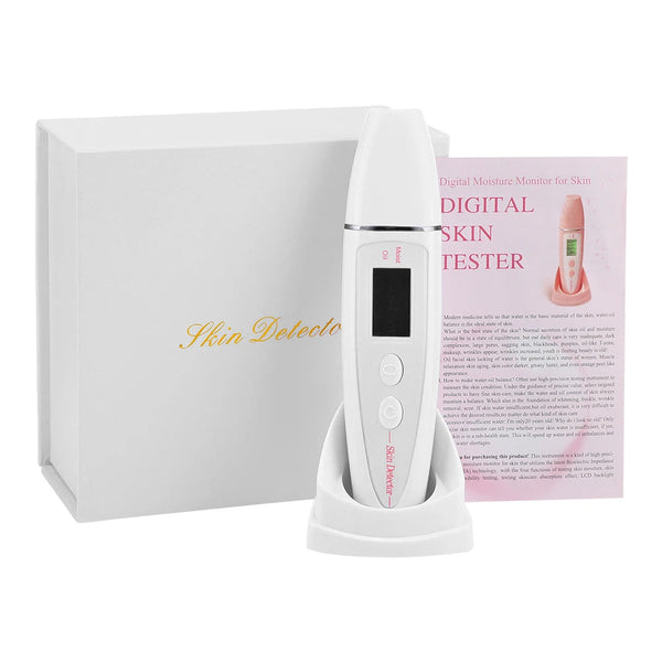 Face Skin Tester Portable Analyzer Digital Aesthetic Moisture Water Oil Monitor For Care Diagnostic Device Facial Cleansing Devices