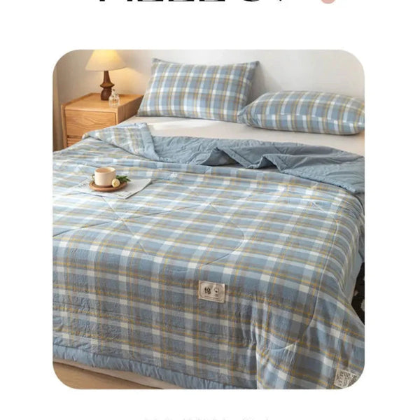 Bed Summer Cooling Quilt Queen King Size Soft Skin Friendly Thin Comforter Blankets