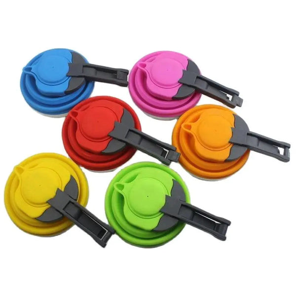 Outdoor Silicone Kettle Foldable Collapsible 1.2L Steel Bottom Camping Kettles