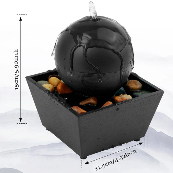 Tabletop Fountain Decor Water Landscape Ornament Attract Wealth Relax Zen Meditation Sculptures & Figurines