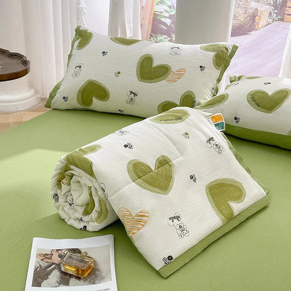 Japan Summer Cotton Quilt Hotel Bed Cooling Thin Quilts Sleep Blanket Blankets