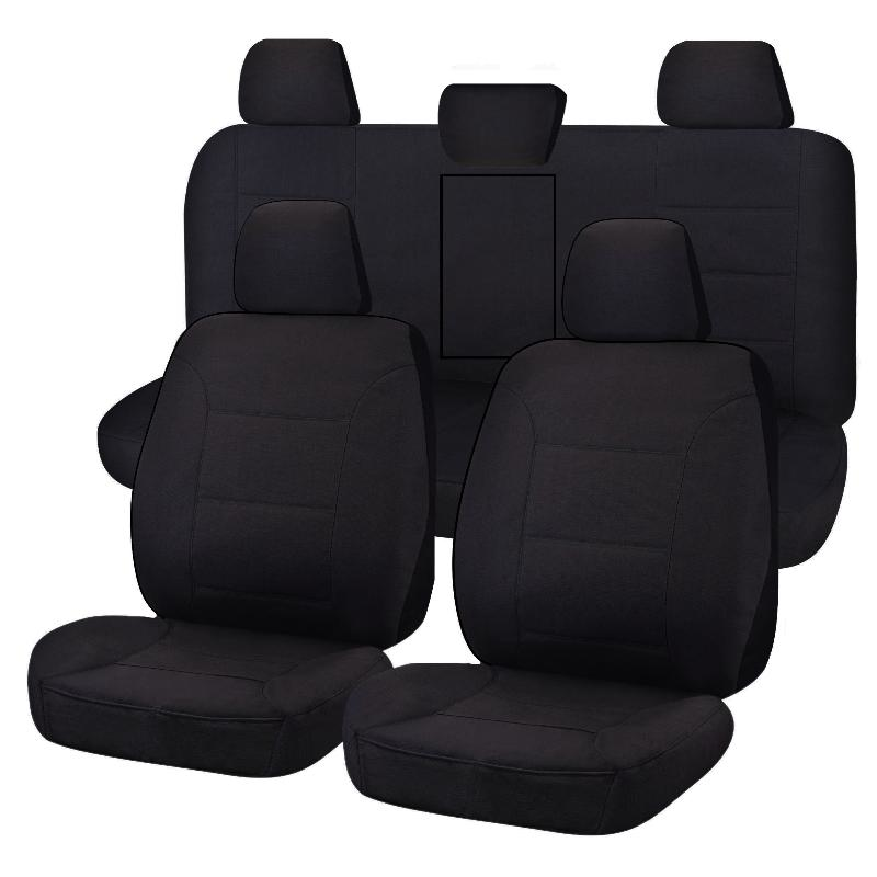 My Car For Toyota Hilux 08/2015 On Dual Cab Utility Fr 40/60 Split Base With A/Rest Black Challenger Seat Covers