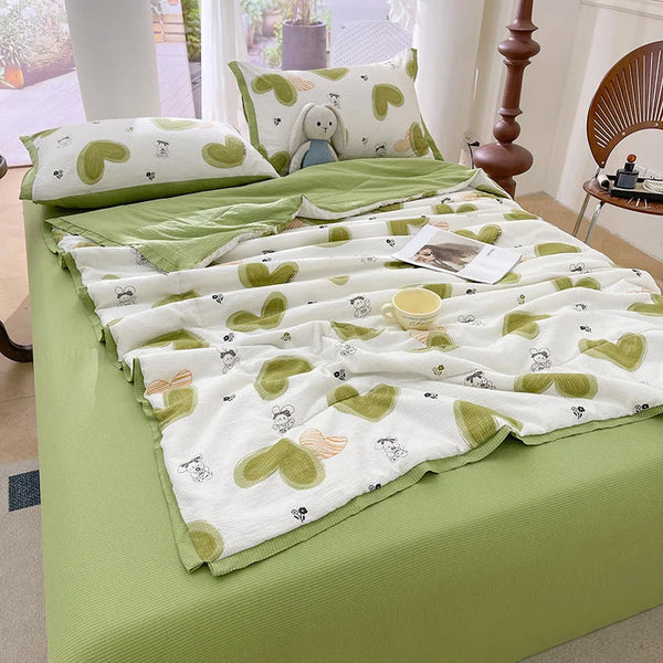 Japan Summer Cotton Quilt Hotel Bed Cooling Thin Quilts Sleep Blanket Blankets